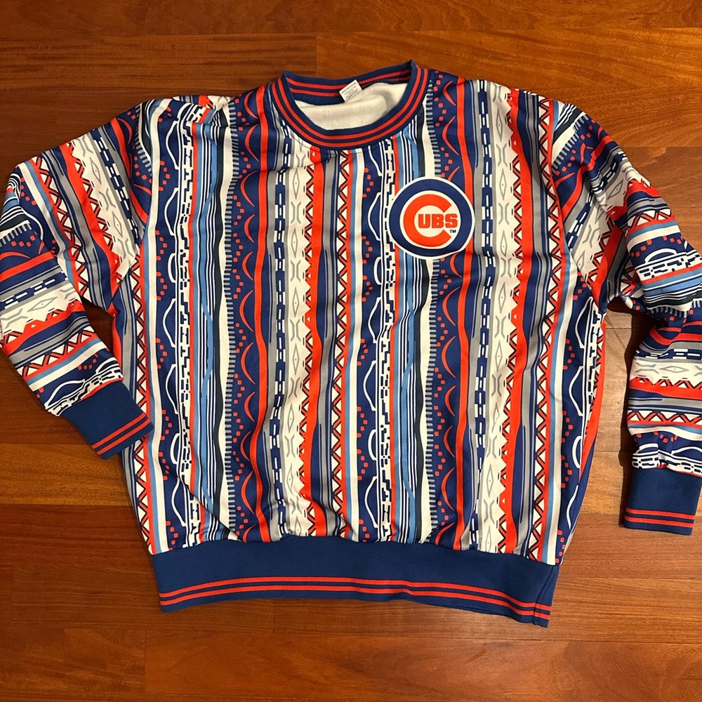 Chicago Cubs Pat Hughes game giveaway sweater, Men XL